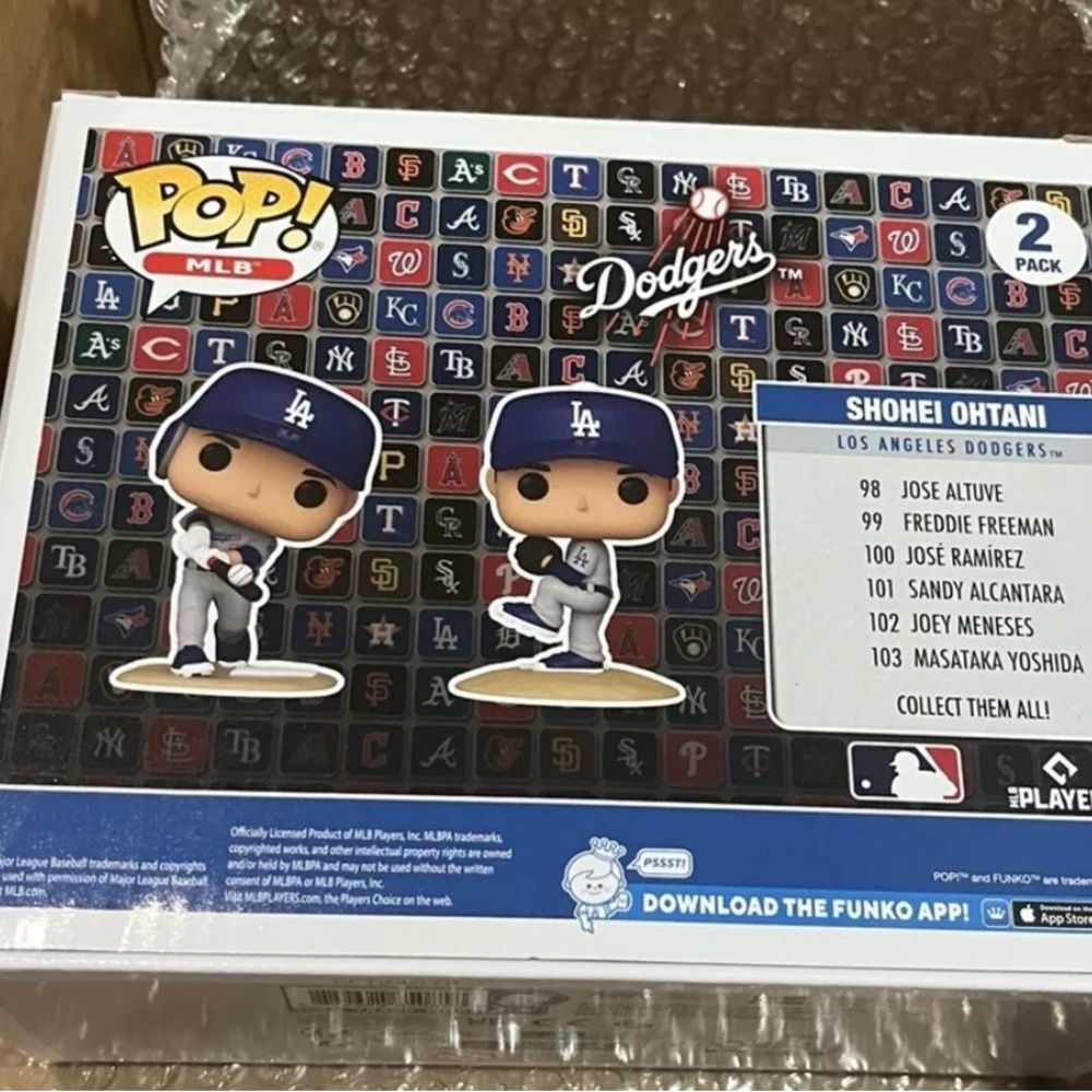 Funko Pop! 2 Pack MLB SHOHEI OHTANI LA Dodgers Figures Fanatics Exclusive Japan - Picture 2 of 2